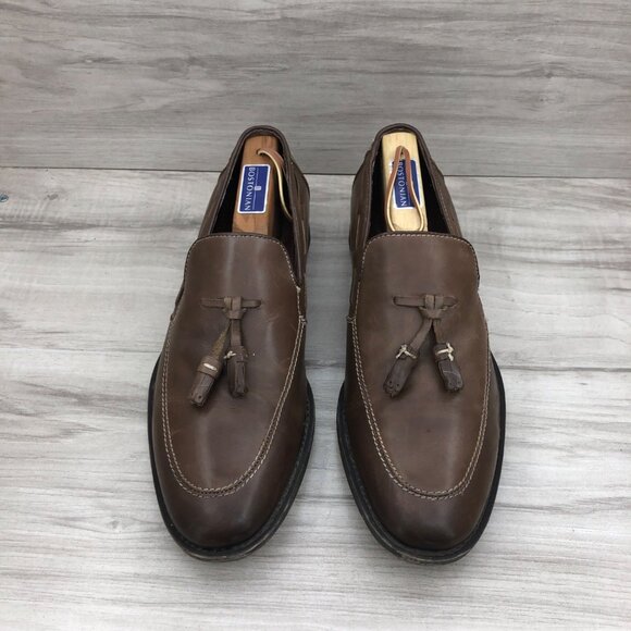 Robert Wayne Loafers Mens 8 Brown Leather Slip On Tassel Shoes main image 9